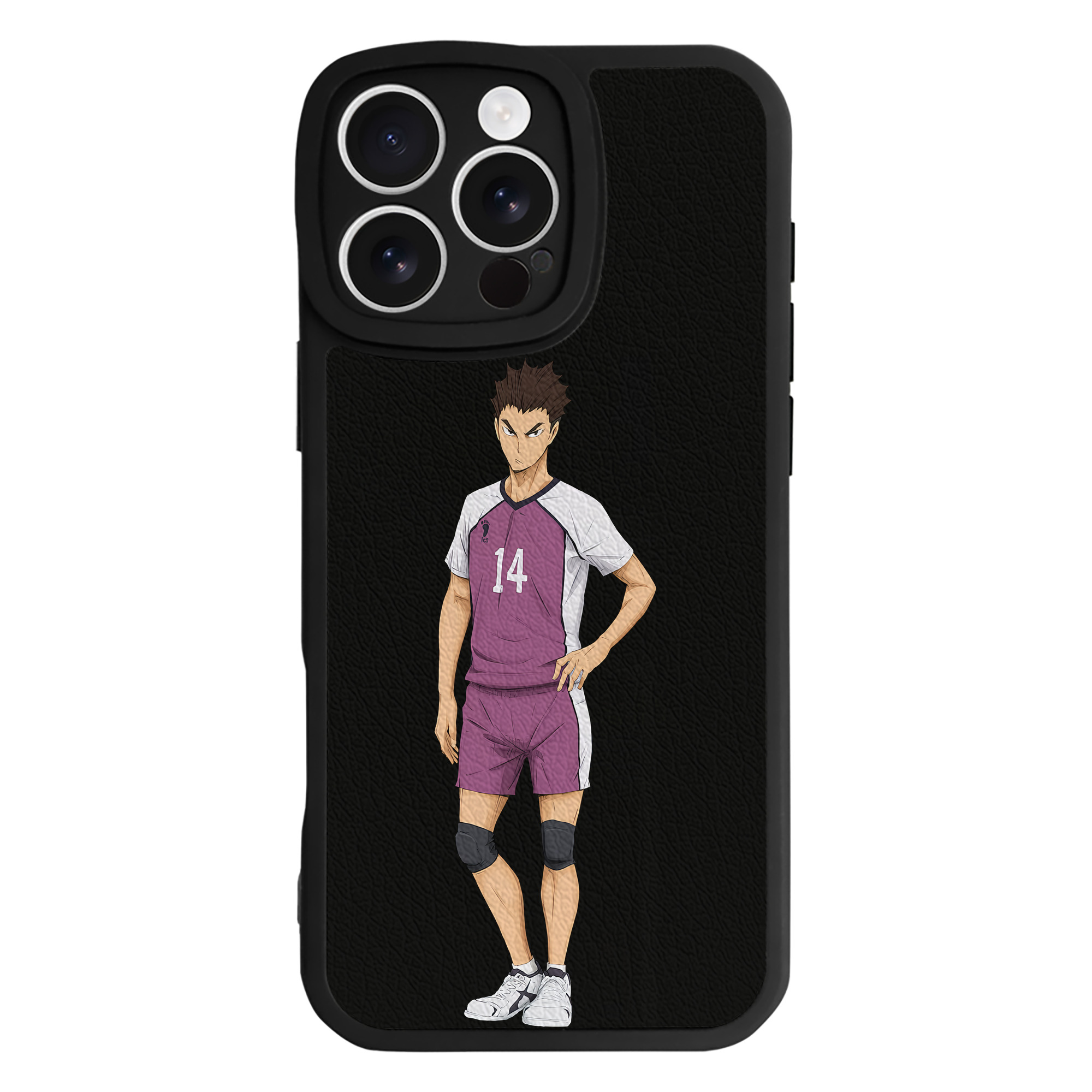 （画像用） ハイキュー!! Haikyu!! 【iPhone 16シリーズ対応】シリコンスマホケース（レザー調） 材質：シリコン